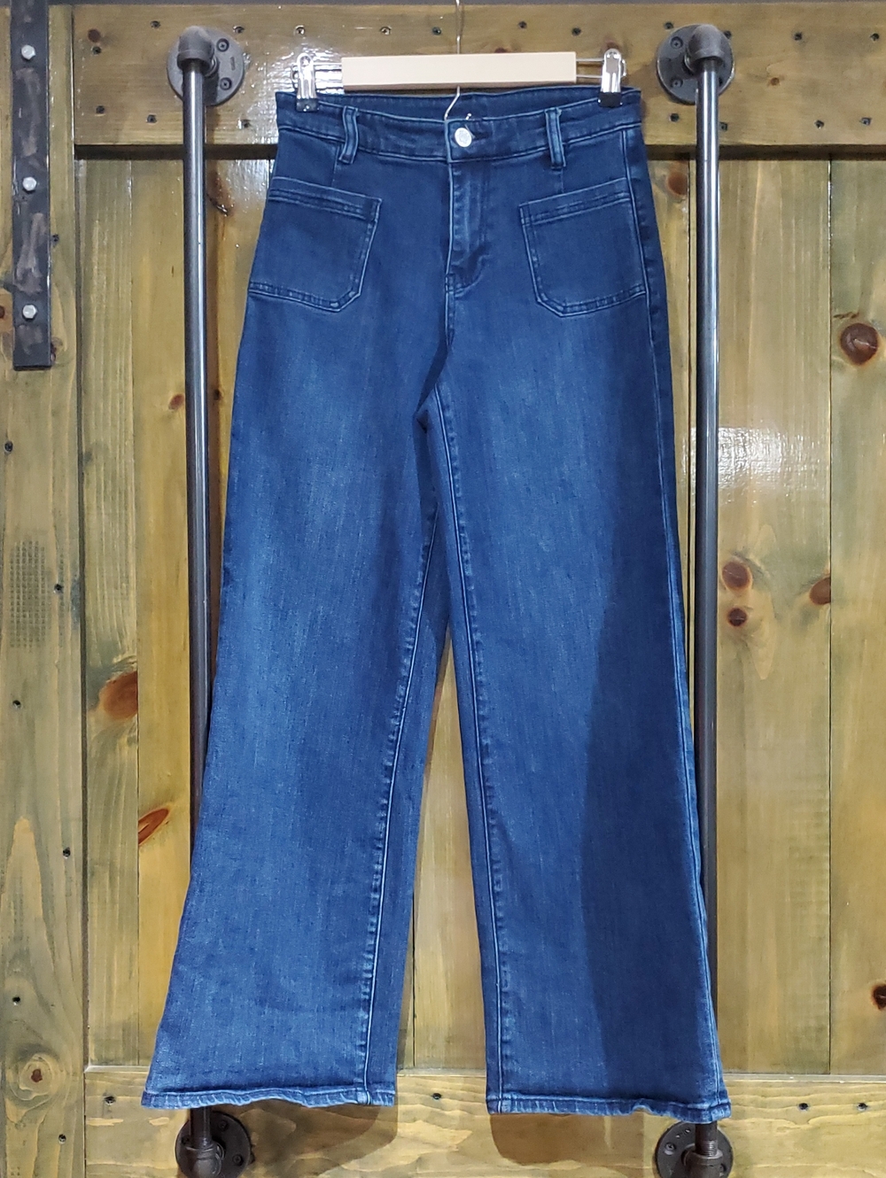 Jason Wu HighRise Wide Leg Jeans Blue Boho Streetwear Drama Club Stretch Mobwife
